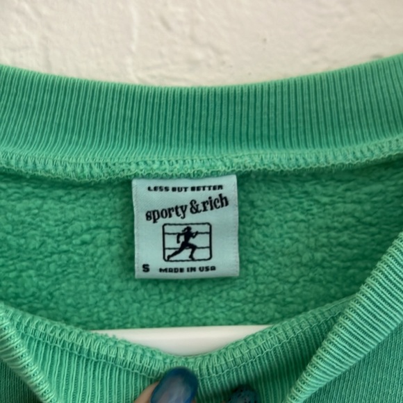 Sporty & Rich Green Sweatshirt Small - Picture 3 of 5